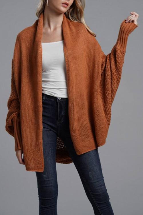 Commuter Bat Sleeve Cardigan-Pinkami