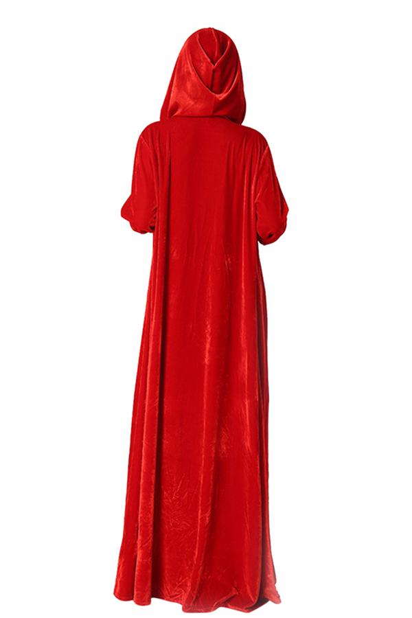 Deluxe Santa Dress Christmas Costume For Women Red-Pinkami