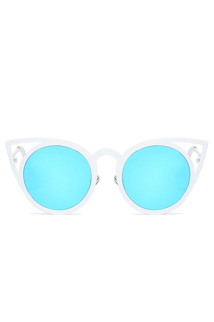 Stylish Mirror Cat Eye Sunglasses-Pinkami