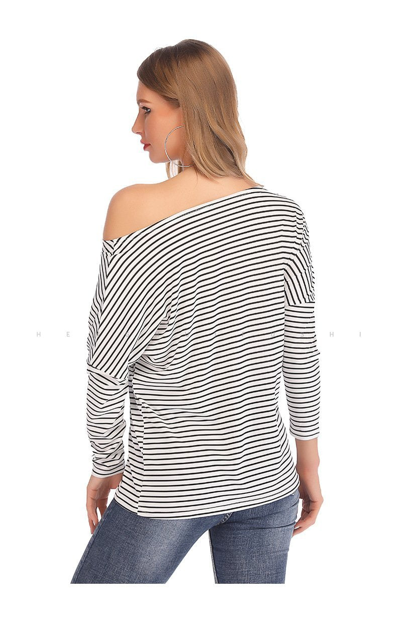 New Casual Off-the-shoulder Sweater-Pinkami