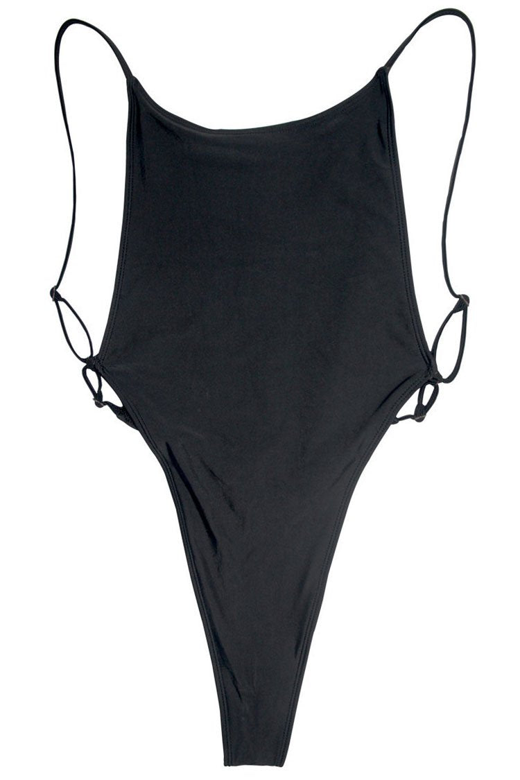 Ultra Sexy High Leg Thong Low Back One Piece Swimsuit