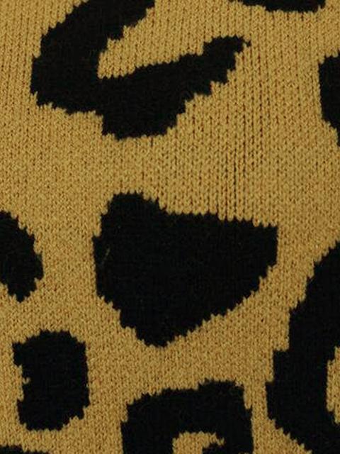 Leopard Pattern Casual Sweater-Pinkami