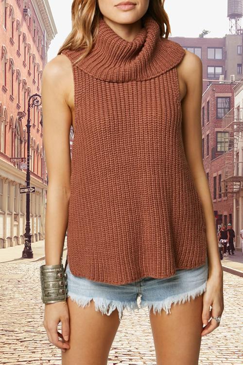 New Loose Solid Color Turtleneck Sweater-Pinkami