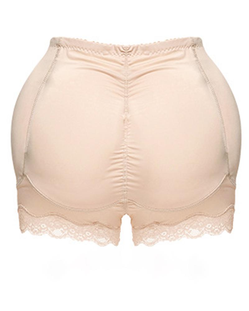 Floral Lace Butt Lifting High Waist Shapewear Shorts-Pinkami