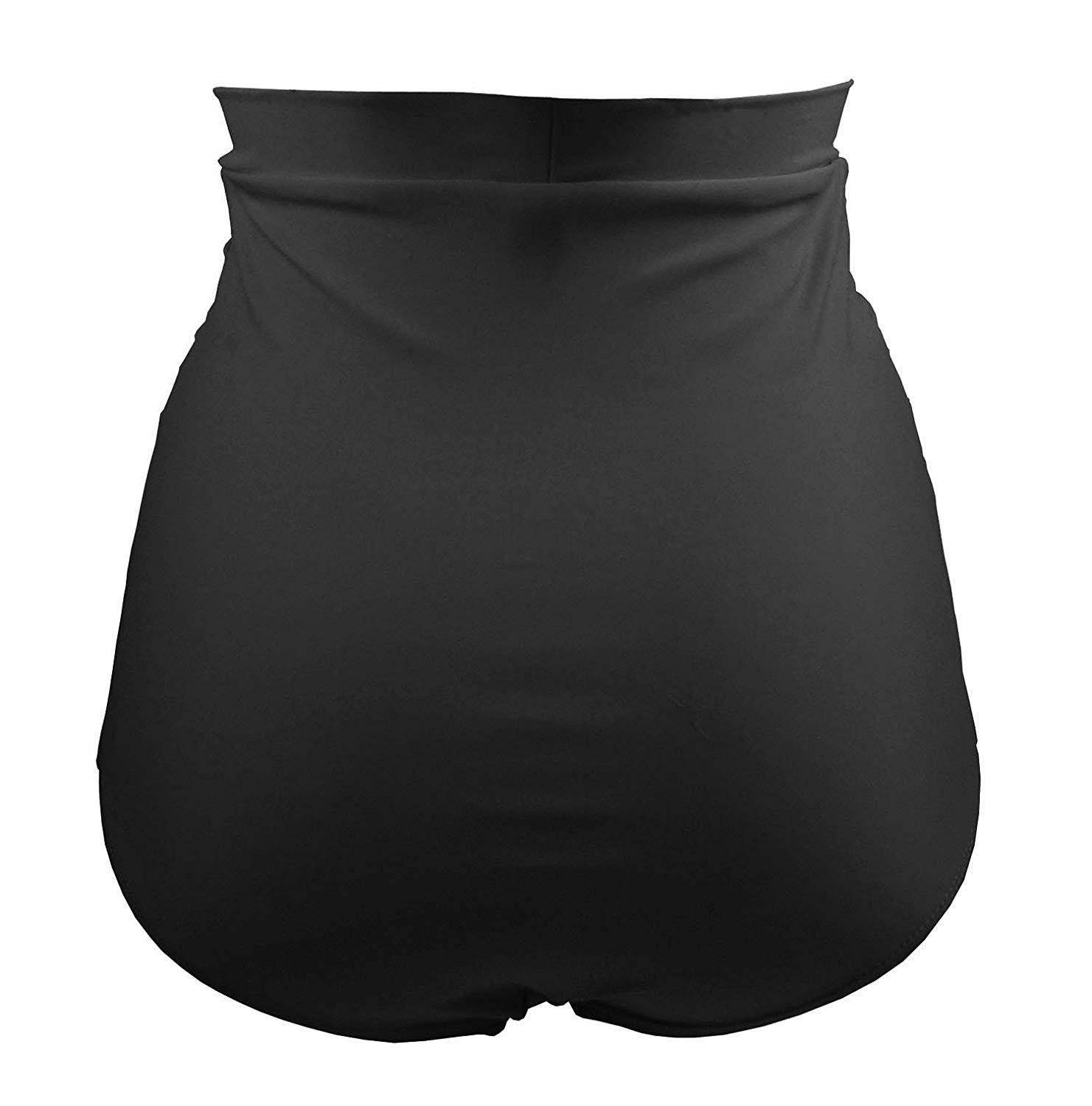 Retro Ruched High Waisted Bikini Bottom