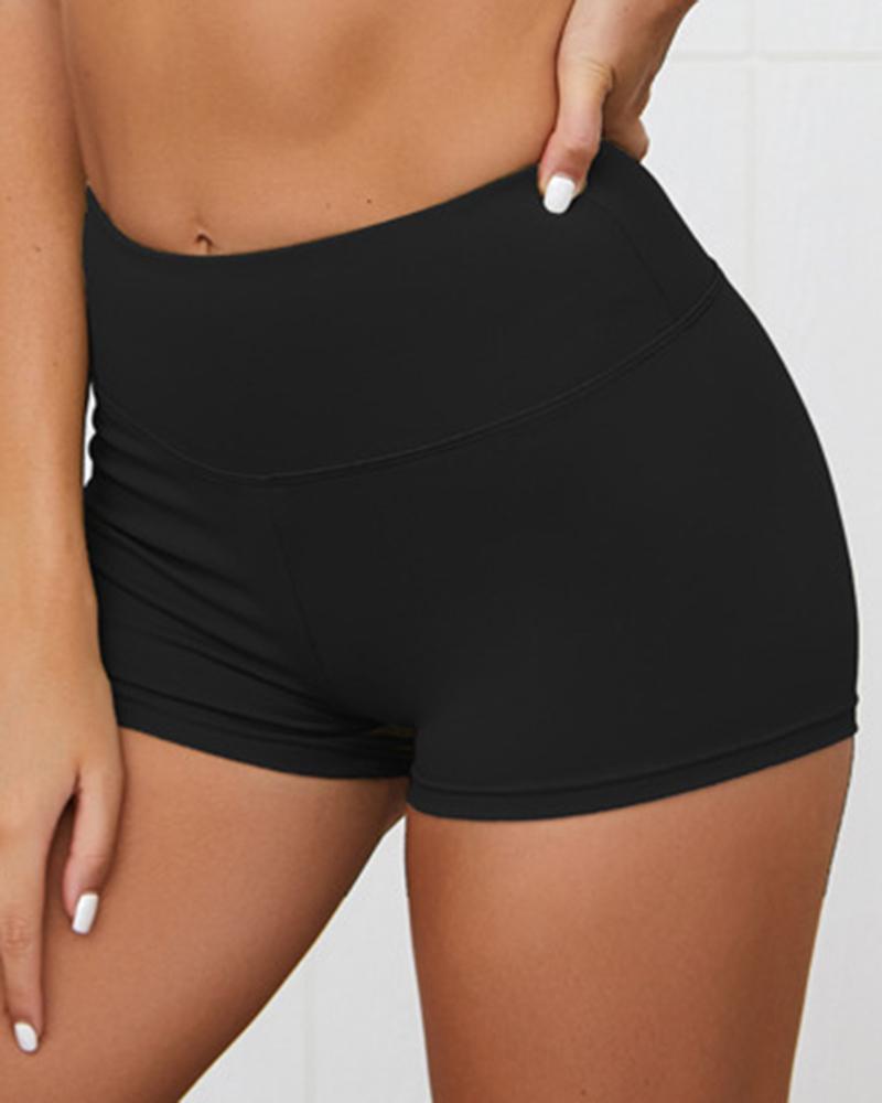 Scrunch Butt High Waist Hip Lift Sports Shorts-Pinkami