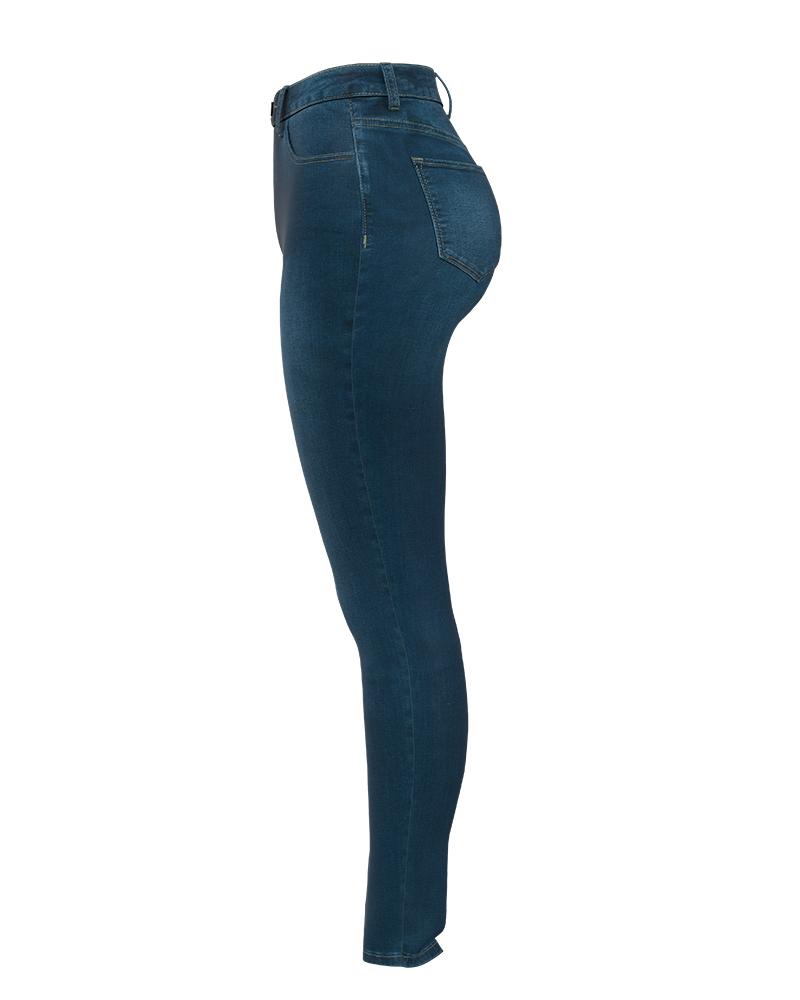 Women Elastic High Waist Butt Lifting Jeans-Pinkami