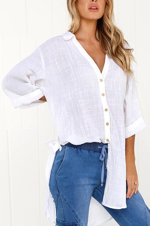 Button Long Sleeves Shirts-Pinkami