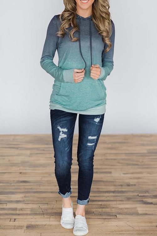 Gradual Change Hoodie-Pinkami