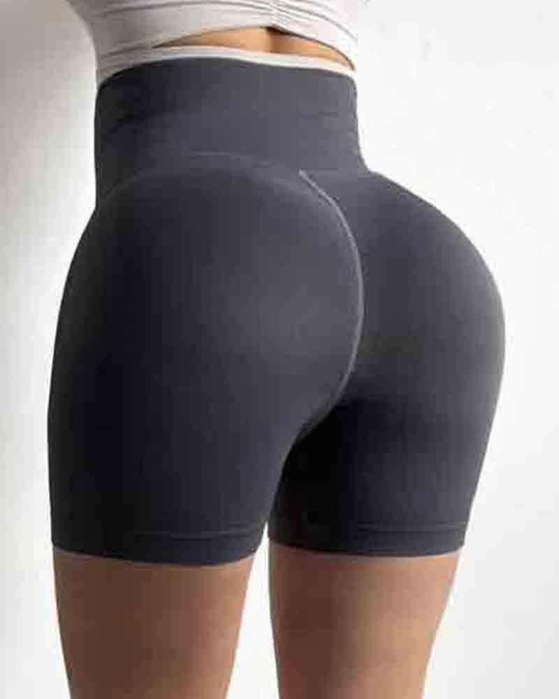 Hook Gridle High Waist Trainer 3'' Sports Shorts-Pinkami