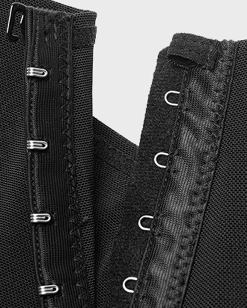 Steel Boned Cutout Butt Lifting Shapewear Shorts-Pinkami