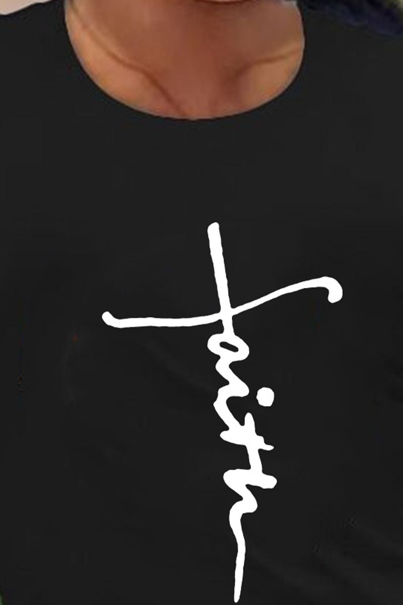 Letter Print Round Neck Tank Top-Pinkami