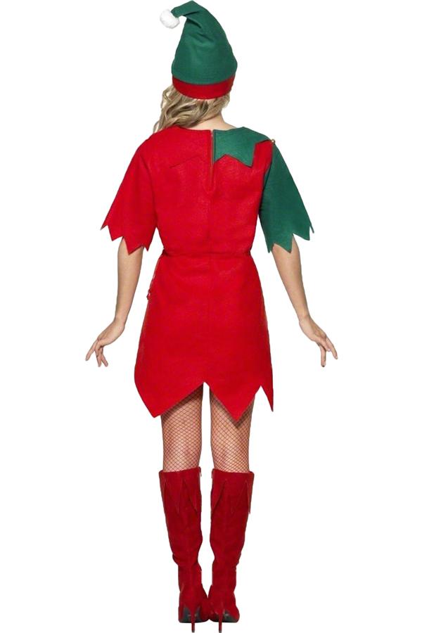 Fancy Christmas Tree Adult Santa Helper Costume Green-Pinkami