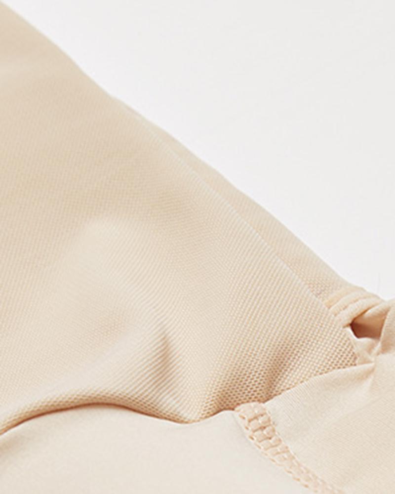 Floral Lace Hook And Eye Butt Lifting High Waist Shapewear Shorts-Pinkami