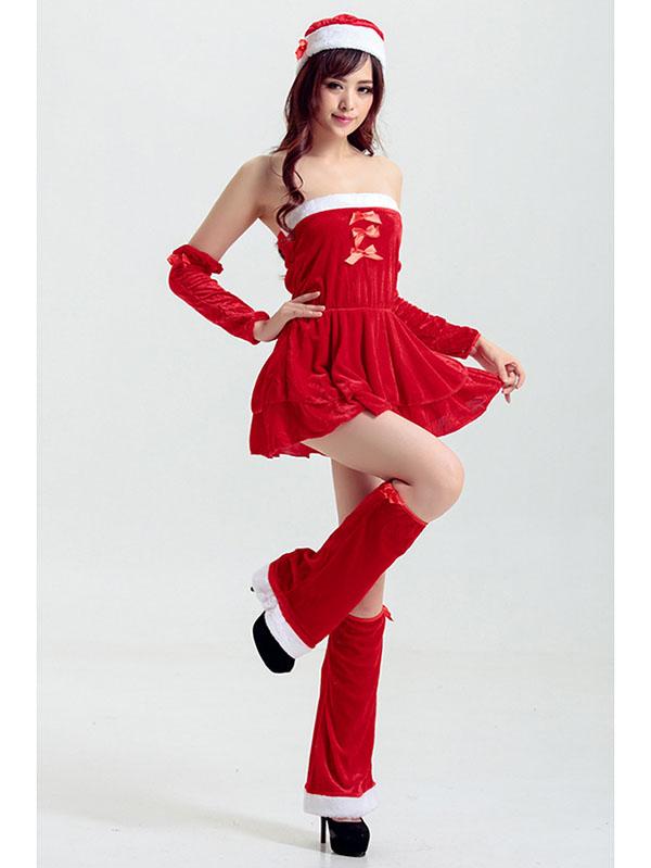 Mrs Santa Claus Dress Sexy Christmas Costume-Pinkami