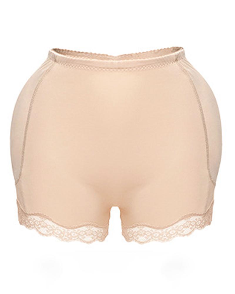 Floral Lace Butt Lifting High Waist Shapewear Shorts-Pinkami
