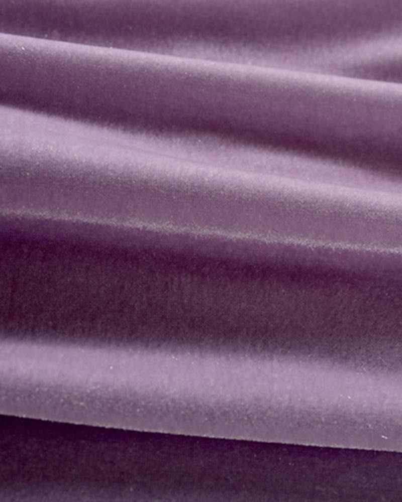 Solid Velvet Drawstring Boat Neck Top & Pants Set-Pinkami