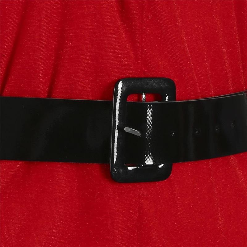 Hooded Santa Costume Sexy Mrs Santa Velvet Dress-Pinkami