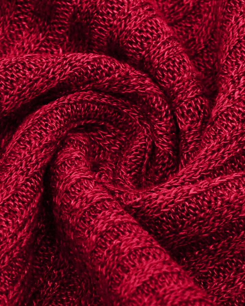 Solid Bell Sleeve Scoop Neck Sweater-Pinkami