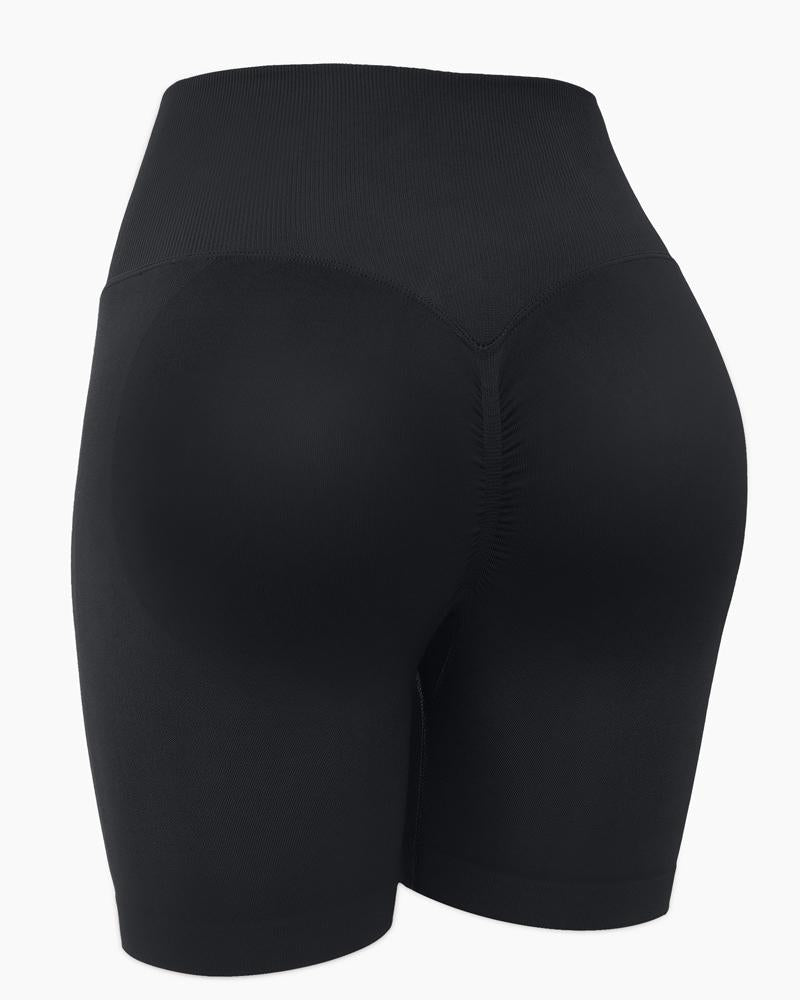 Scrunch Butt Lifting High Waist Sports Biker Shorts-Pinkami