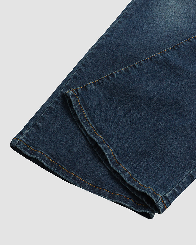 Classic Button Front Low Waist Flare Jeans-Pinkami