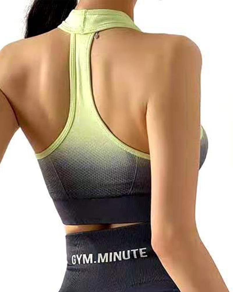 Ombre Raceback Sports Bra-Pinkami