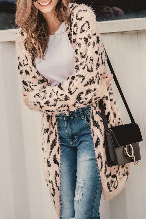 Euramerican Long Sleeves Cardigan-Pinkami