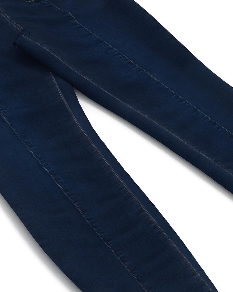 Women Double Breasted High Waist Skinny Jeans-Pinkami