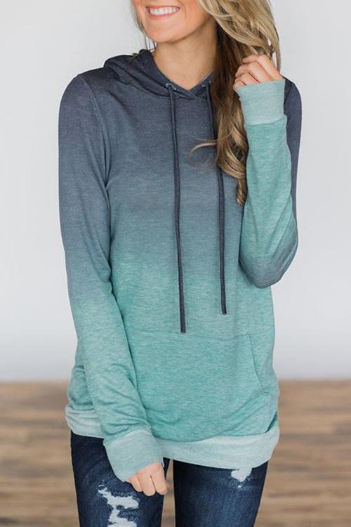 Gradual Change Hoodie-Pinkami