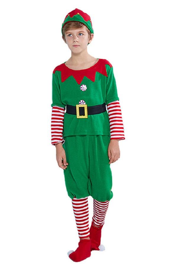Christmas Family Elf Costume For Men Women and Kids-Pinkami