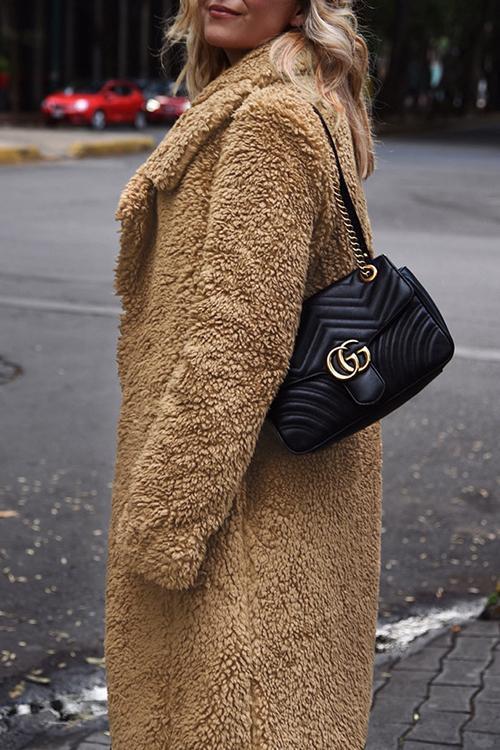 Casual Lapel Pocket Long Coat-Pinkami