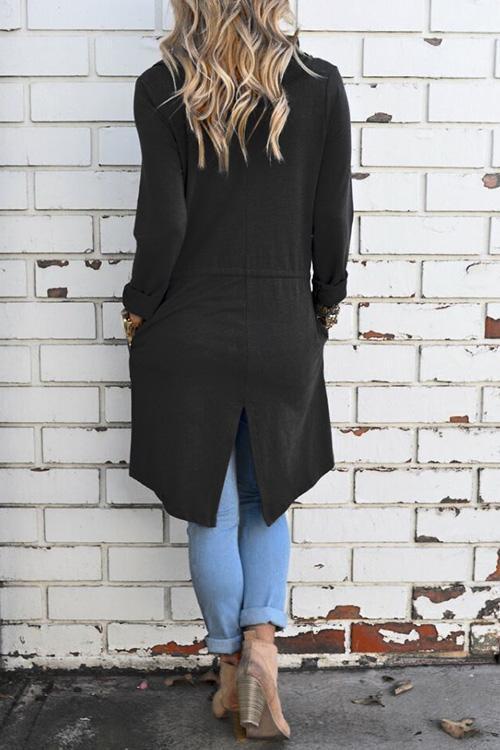 Knit Long Sleeve Fashion Cardigan-Pinkami