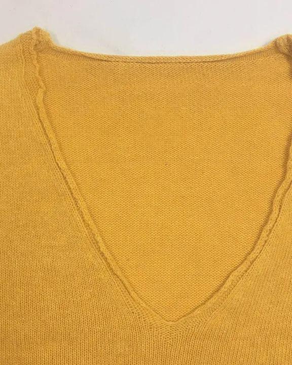 Solid Rib-knit Drop Shoulder Sweater-Pinkami