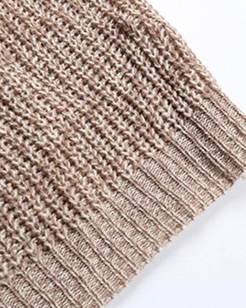 Drop Shoulder Oversized Sweater-Pinkami