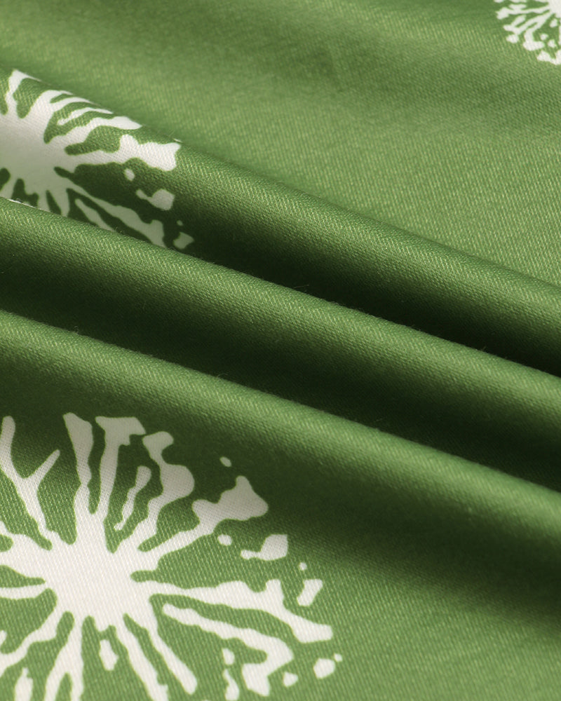 Dandelion Print Split Side Tank Top-Pinkami