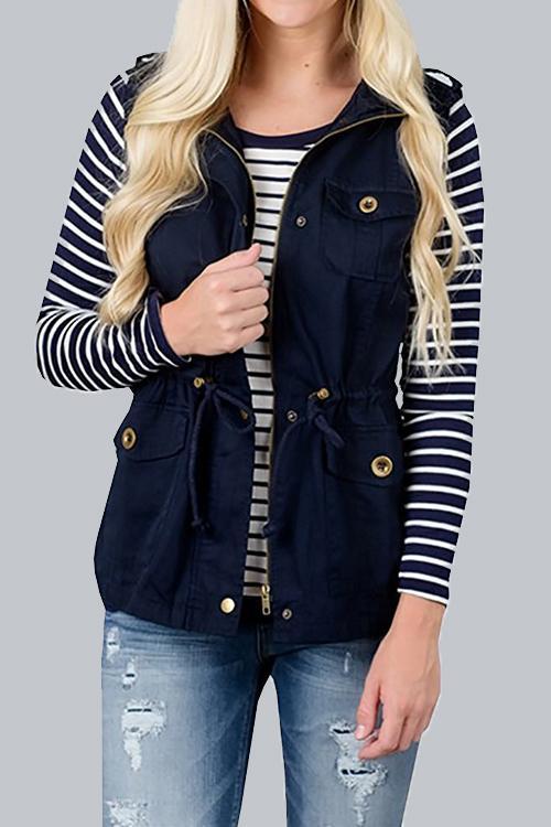 Sleeveless Button Autumn And Winter Vest-Pinkami