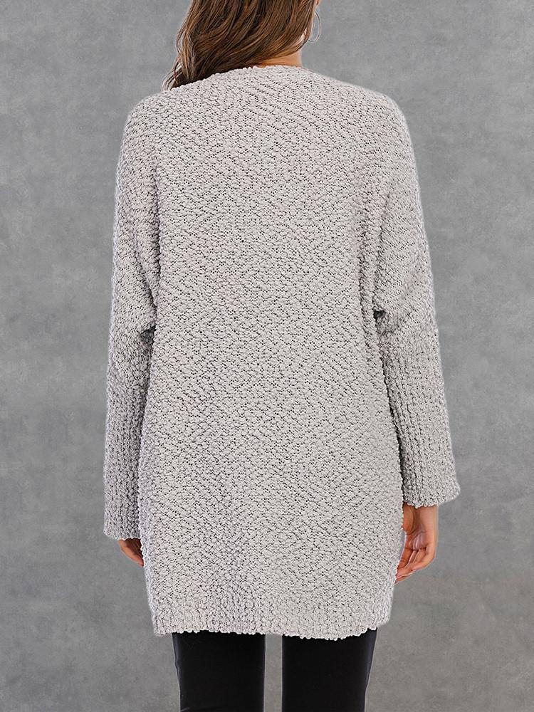 Double Pocket Toothbrush Yarn Cardigan-Pinkami