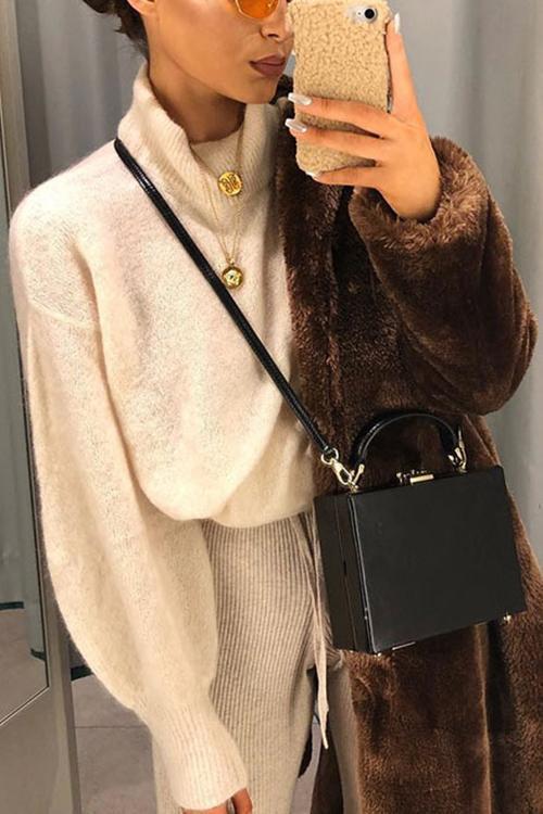 Thick Warm Turtleneck Sweater-Pinkami