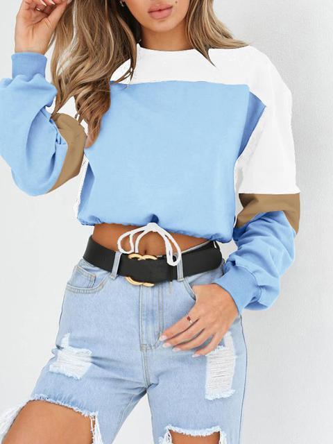 Round Neck Solid Short Sweater-Pinkami