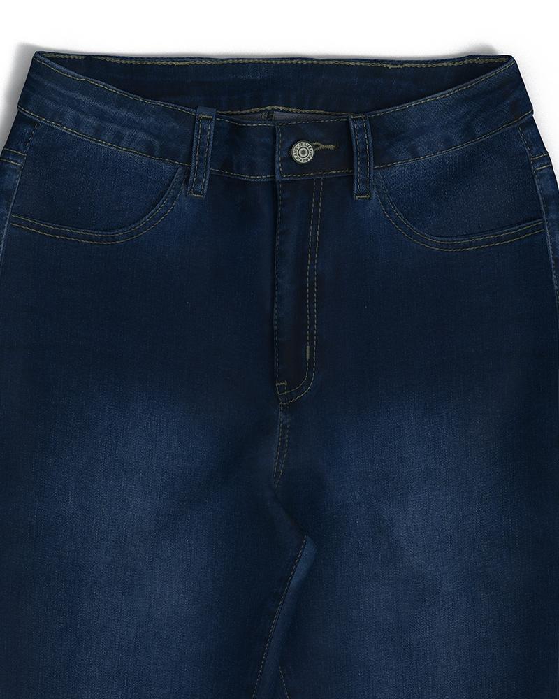 Women Elastic High Waist Butt Lifting Jeans-Pinkami