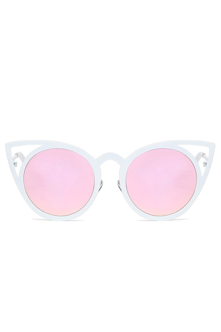 Stylish Mirror Cat Eye Sunglasses-Pinkami