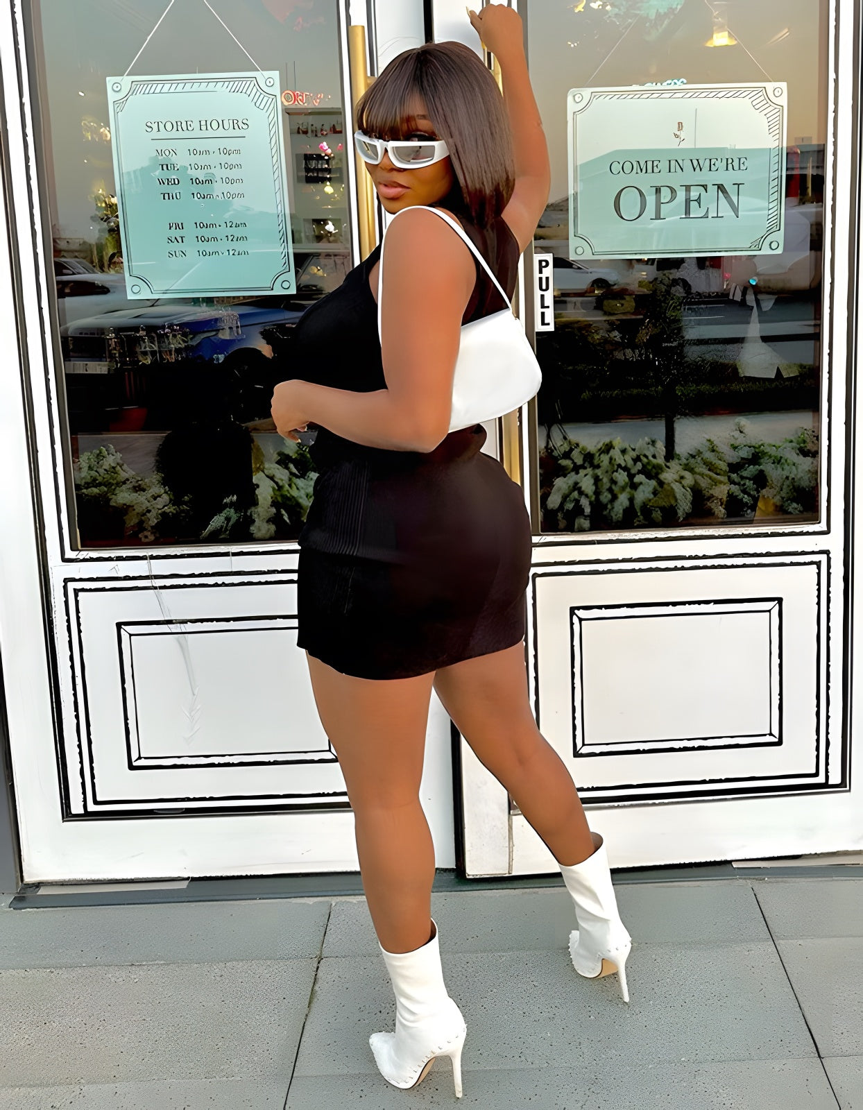 Letter Semi-turtleneck Hot Girl Slim Short Bodycon Dresses