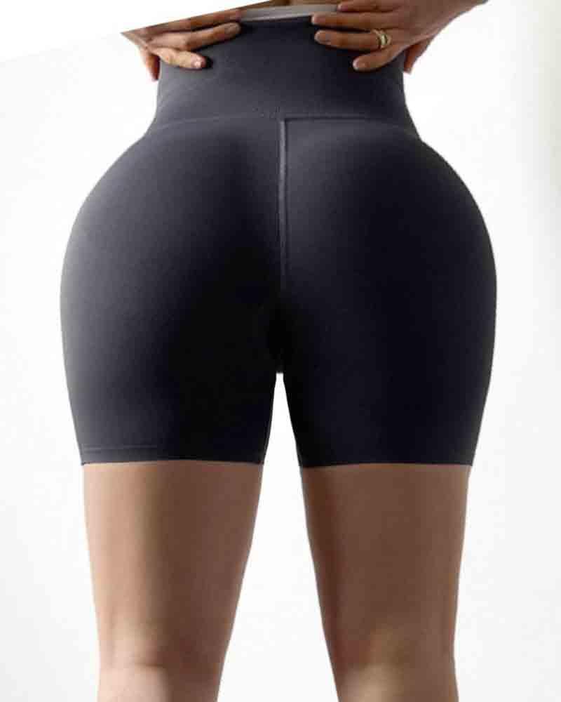 Hook Gridle High Waist Trainer 3'' Sports Shorts-Pinkami