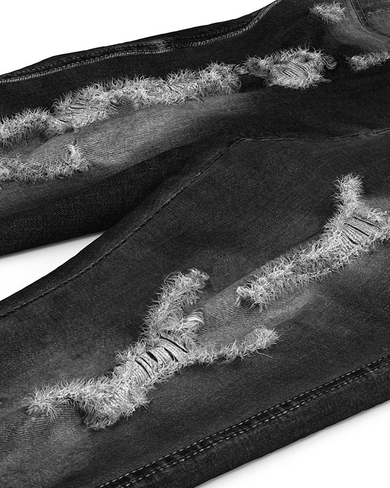 Women Extreme Distressed High Waist Skinny Jeans-Pinkami