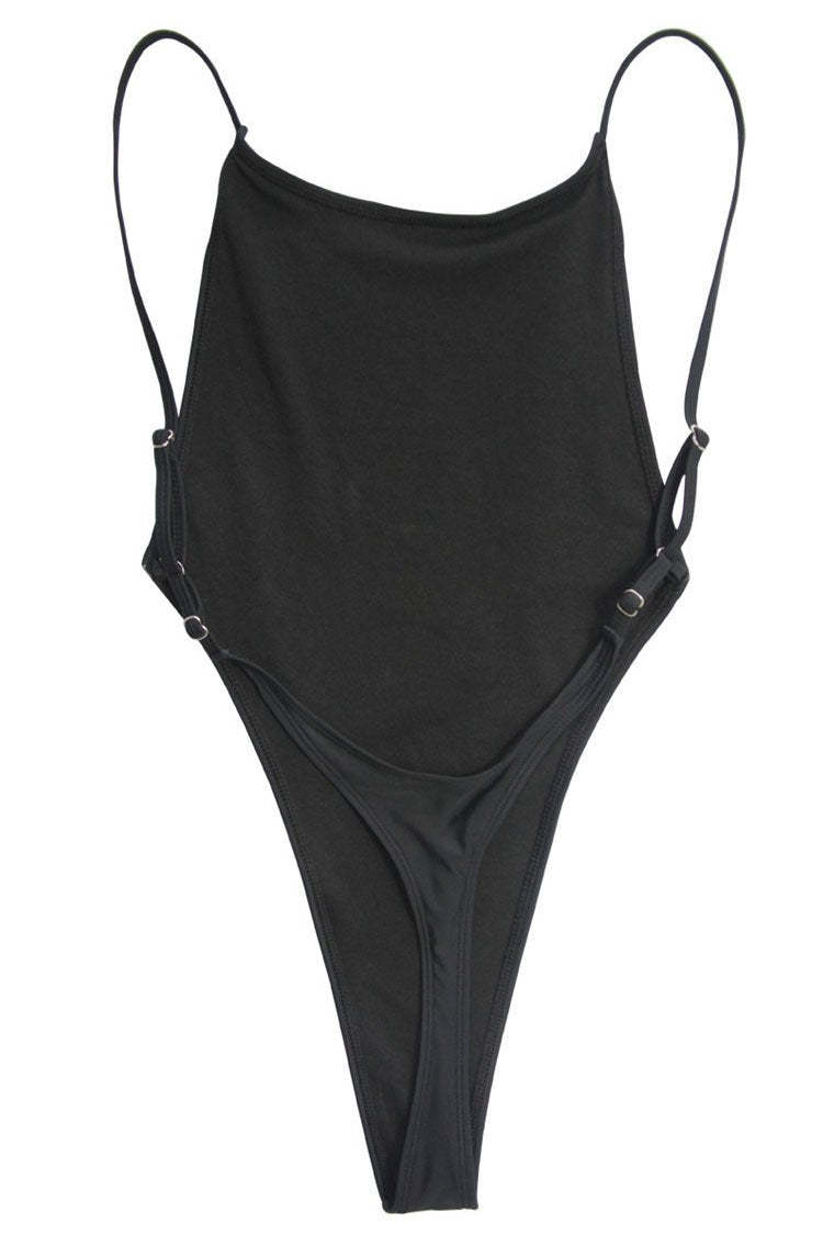 Ultra Sexy High Leg Thong Low Back One Piece Swimsuit