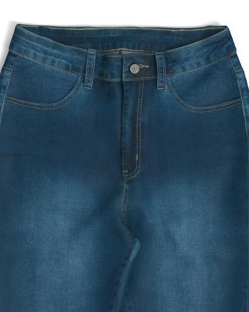 Women Elastic High Waist Butt Lifting Jeans-Pinkami