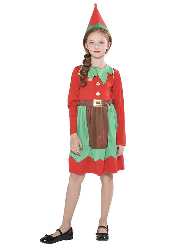 Holiday Elf Costume For Girl-Pinkami