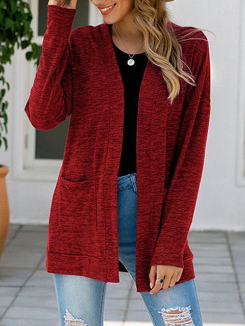Solid Color Lightweight Cardigan-Pinkami