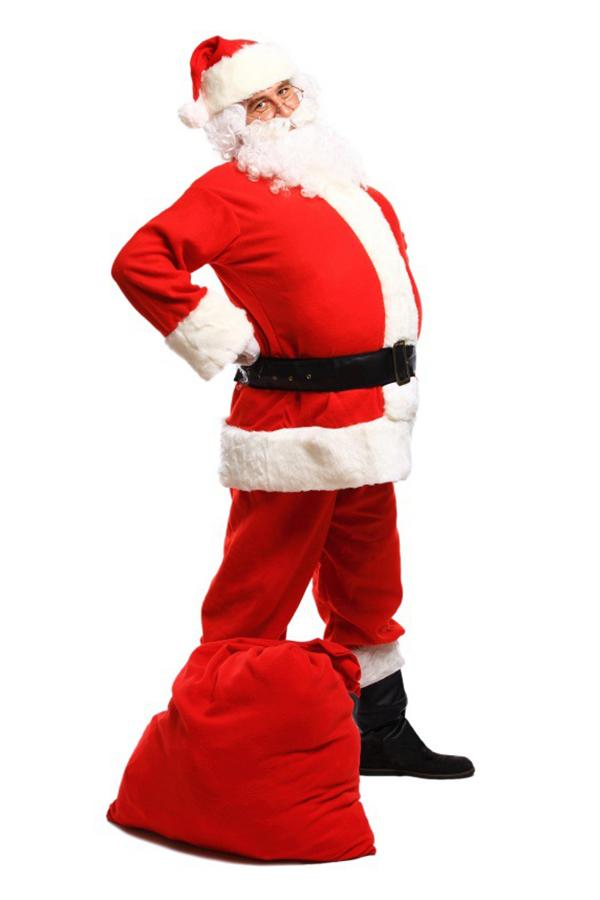 Christmas Santa Claus Costume High-quality Santa Suit 5pcs Set-Pinkami