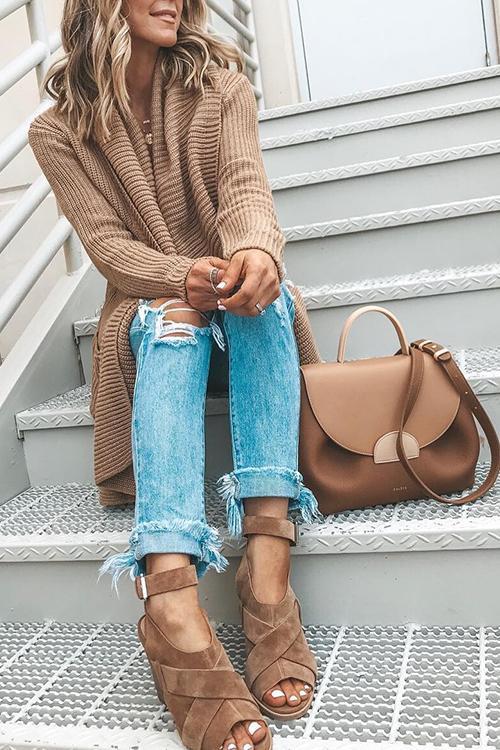 Personalized Knit Cardigan-Pinkami